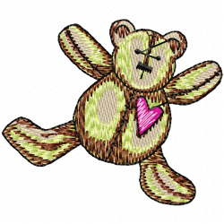 Teddy Embroidery Design 4